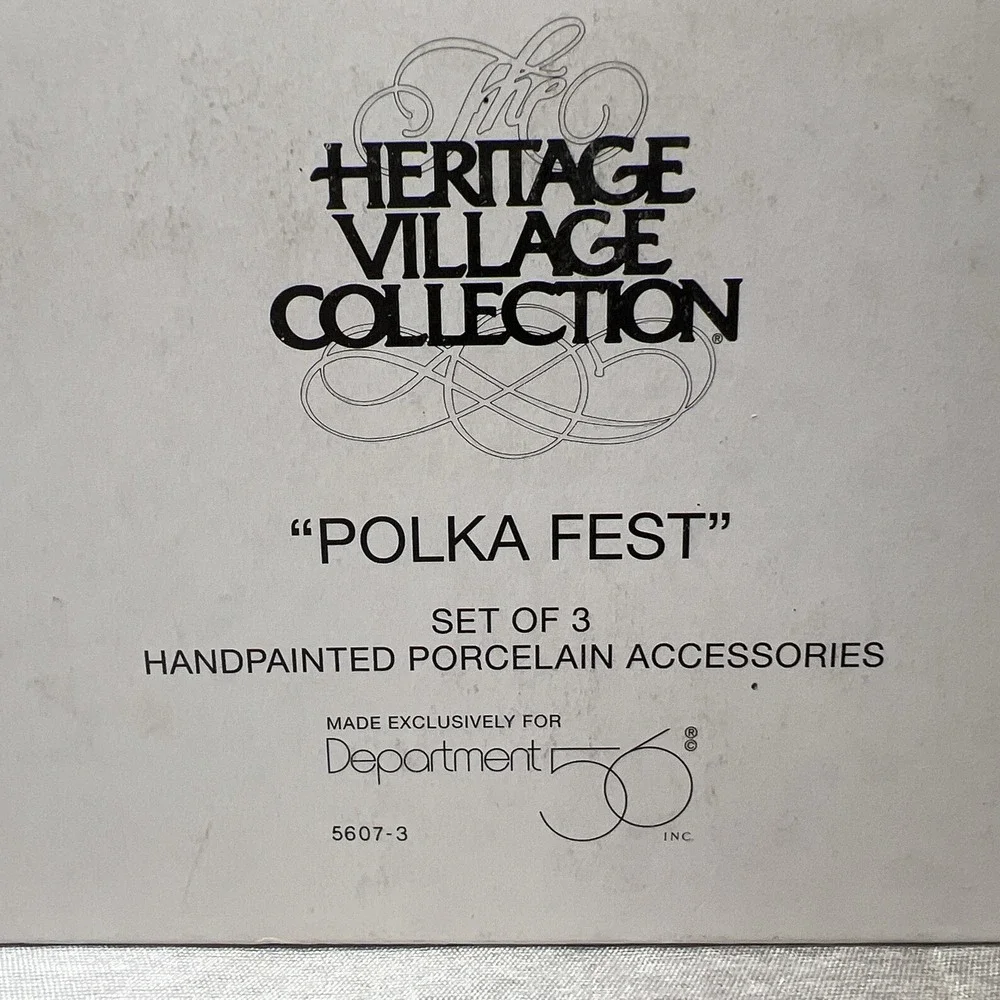 Vintage  Department 56 Polka Fest Set of 3 Heritage Village Collection 56073